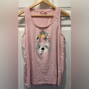 🔴2/$10 SALE🔴 La Vie En Rose Cotton Printed Pajama Top Size Extra Large